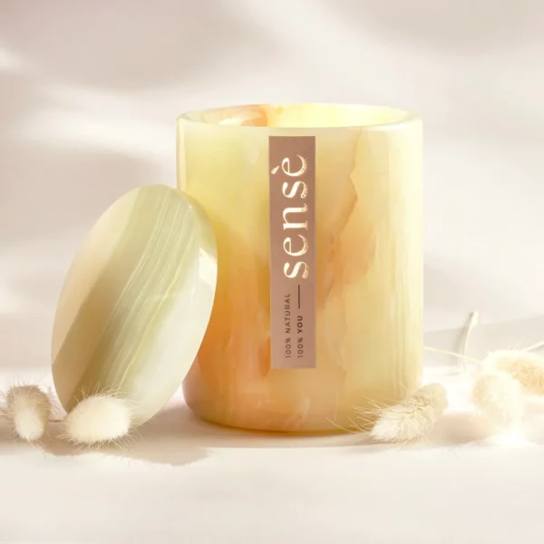 1-1-min.webp Žalsvo onikso žvakidė su žvake