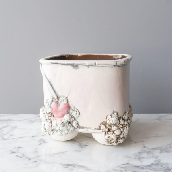 Ramunės rankų darbo "Širdies vazonas"