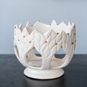 Amber ceramics rankų darbo šeimos židinys "Gintariniai medžiai"