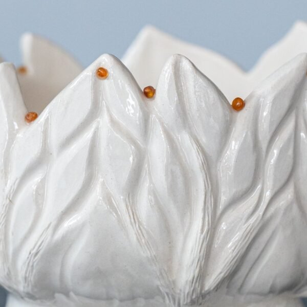 Amber Ceramics rankų darbo šeimos židinys "Gintariniai lapai"