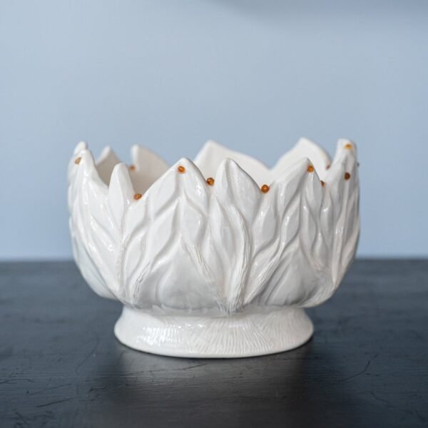 Amber Ceramics rankų darbo šeimos židinys "Gintariniai lapai"