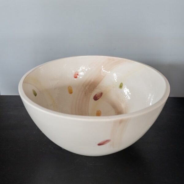 Ramunės rankų darbo dubuo "Spalvų šokis"