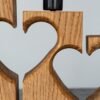 Giedriaus Juodžio ąžuolinė žvakidė "2 širdys"