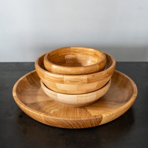 Medinių dubenėlių rinkinys