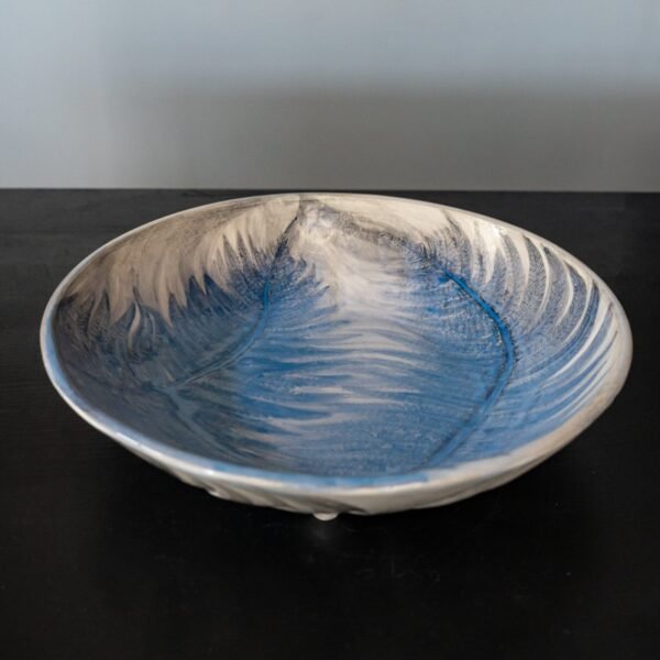 DSC08389-Edit.jpg Amber ceramics rankų darbo dubuo "Mėlynieji lapai"