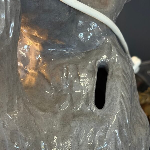 Keraminė taupyklė-šviestuvas „Pelė su lempute“