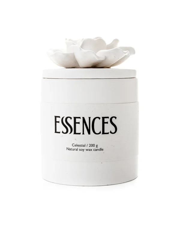 Balta sojų vaško žvakė