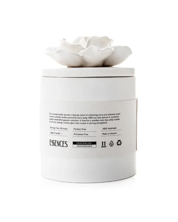 Balta sojų vaško žvakė