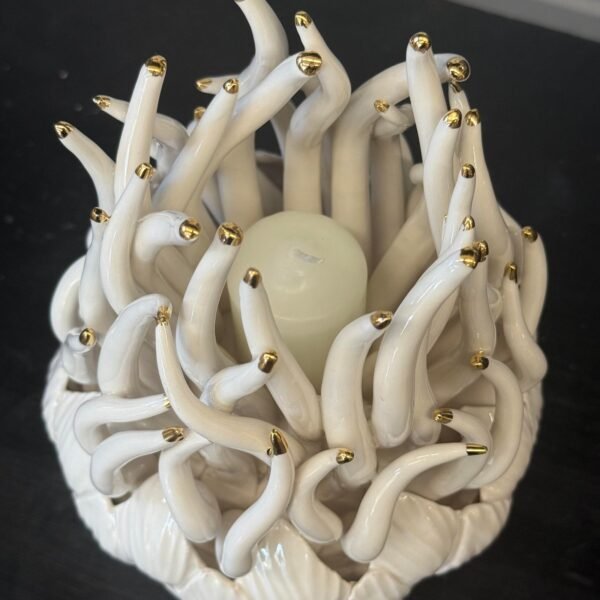 Keraminis šeimos židinys "Paauksuotas koralas"