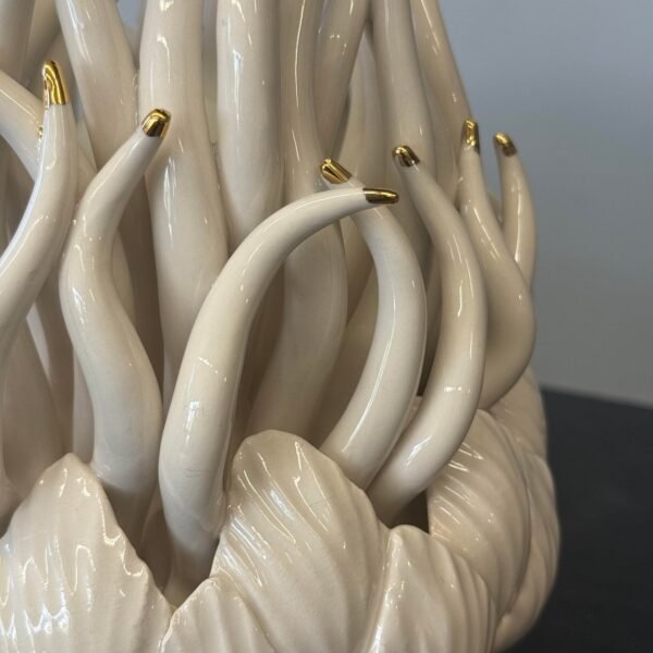 Keraminis šeimos židinys "Paauksuotas koralas"