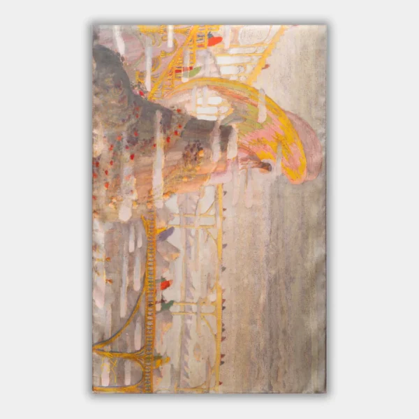 Šilkinis šalis M.K. Čiurlionis - Angelo preliudas (170x53cm)