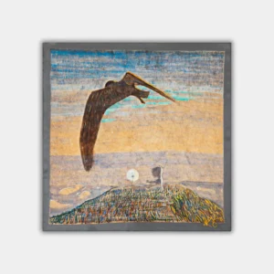 Šilkinė skarelė M.K. Čiurlionis - Pasaka II (68x68cm)