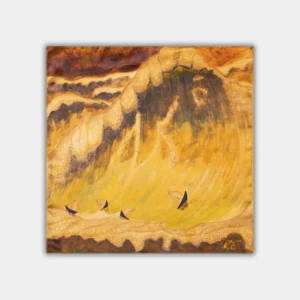 Šilkinė skarelė M.K. Čiurlionis - Jūros sonata (68x68cm)