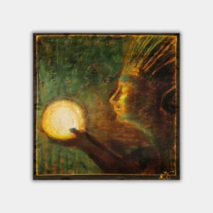 Šilkinė skarelė M.K. Čiurlionis - Bičiulystė (53x53cm)