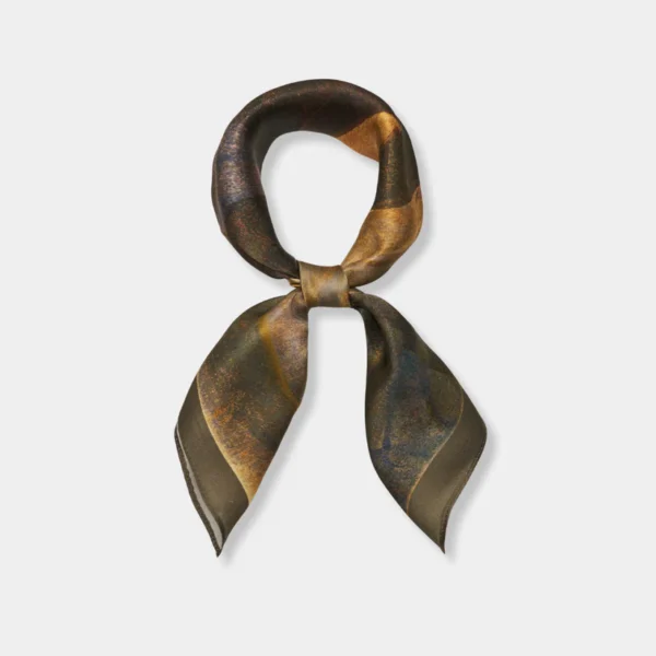 Šilkinė skarelė M.K. Čiurlionis - Saulė eina Vėžio ženklu (68x68cm)