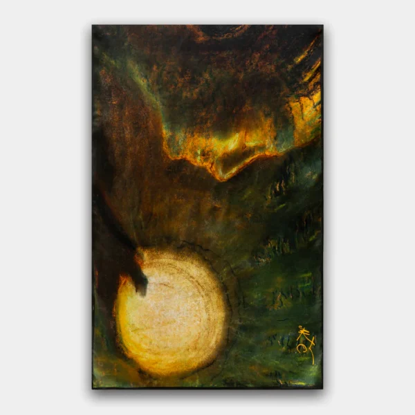 Šilkinis šalis M.K. Čiurlionis - Bičiulystė (170x53cm)