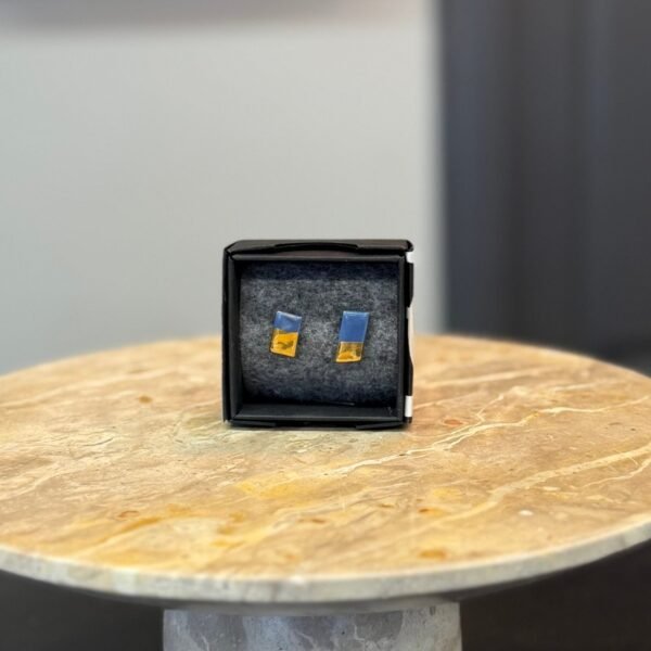 "Nelygūs stačiakampiai" keraminiai auskarai