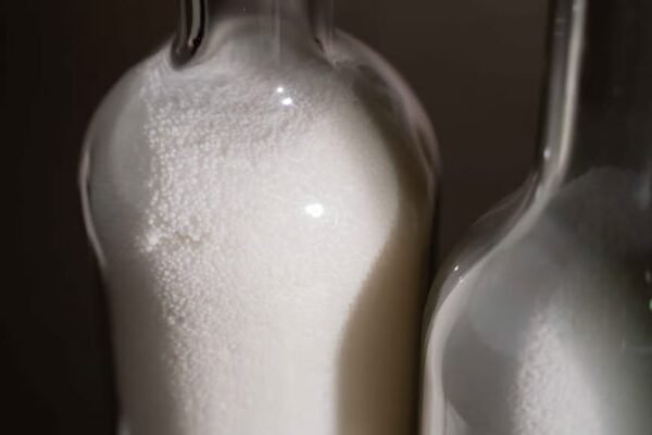 Žvakių dulkės butelyje