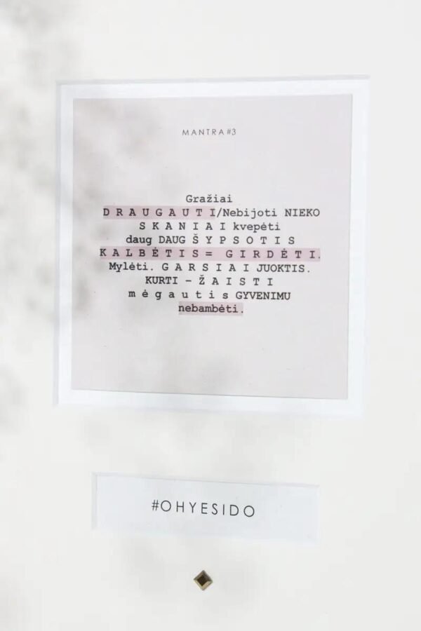 Mantra „PRIMINIMAS“ spalvota