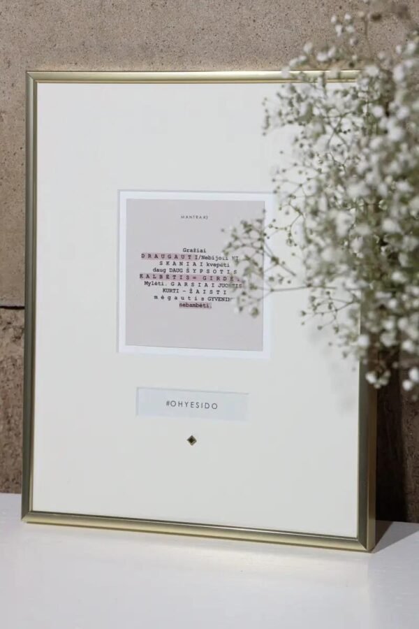 Mantra „PRIMINIMAS“ spalvota