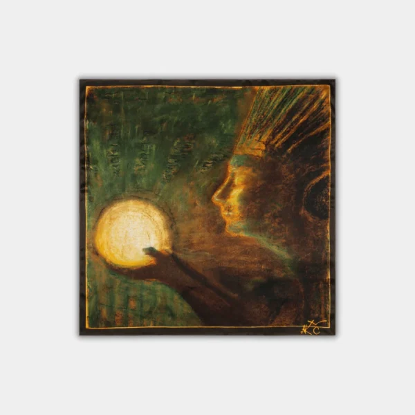 Šilkinė skarelė M.K. Čiurlionis - Bičiulystė (68X68CM)