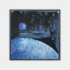 Šilkinė skara M.K. Čiurlionis - Pasaulio sutvėrimas. III (88X88CM)