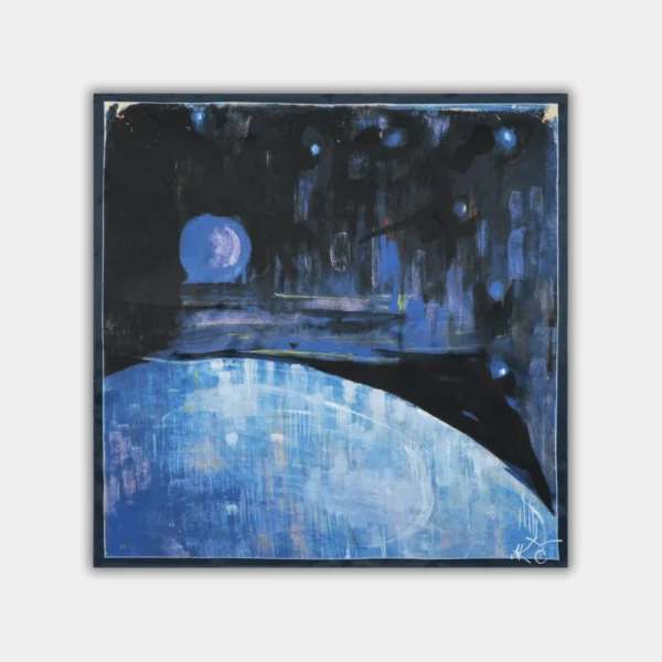 skarelė nr 2 Šilkinė skara M.K. Čiurlionis - Pasaulio sutvėrimas. III (88X88CM)
